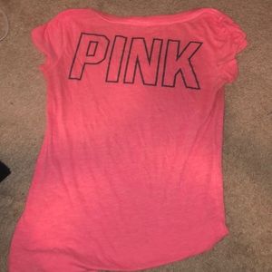 short sleeve pink shirt